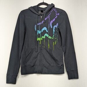 FOX Girls Full‎ Zip Hoodie Sweatshirt Gray Purple Blue Green Logo